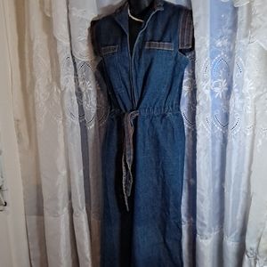 Vintage denim jumpsuit no name tag